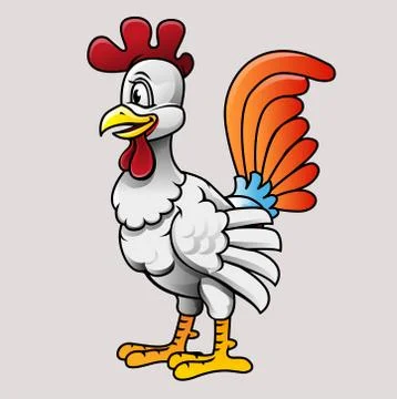 Cute Rooster Stock Illustration