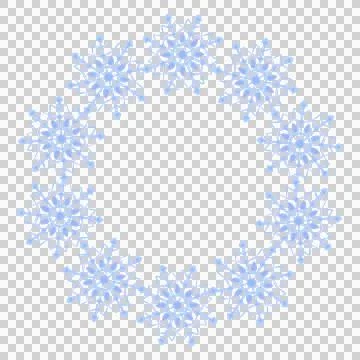 Cute round frames with winter elements Stock Illustration