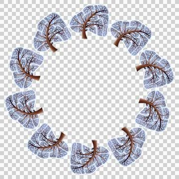 Cute round frames with winter elements 스톡 일러스트