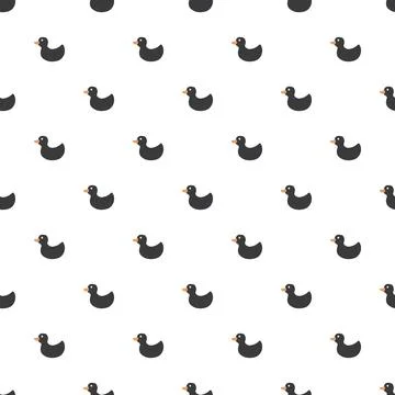 Cute rubber duck Seamless Pattern, Cartoon ducks Background vector Illustration. Illustrazione stock