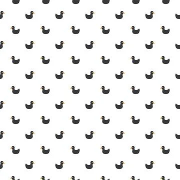 Cute rubber duck Seamless Pattern, Cartoon ducks Background vector Illustration. Illustrazione stock