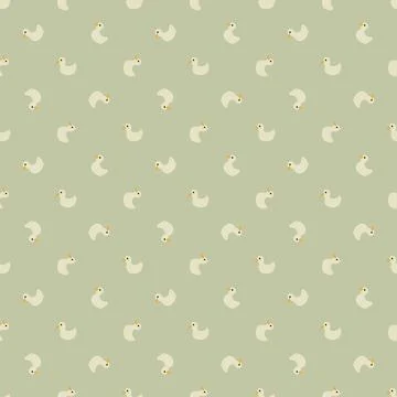Cute rubber duck Seamless Pattern, Cartoon ducks Background vector Illustration. Stock Illustration