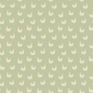 Cute rubber duck Seamless Pattern, Cartoon ducks Background vector Illustration. Stock Illustration