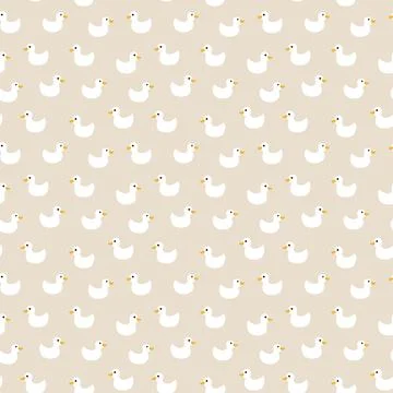 Cute rubber duck Seamless Pattern, Cartoon ducks Background vector Illustration. Stock Illustration