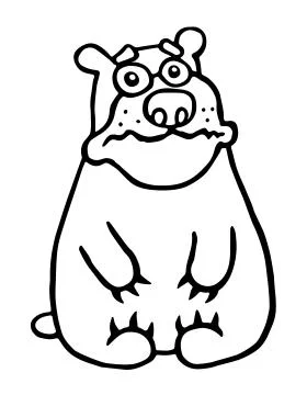 Cute sad bear. vector illustration. Stock Illustration