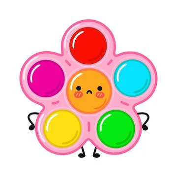Cute sad simple dimple character. Vector hand drawn cartoon kawaii character 스톡 일러스트