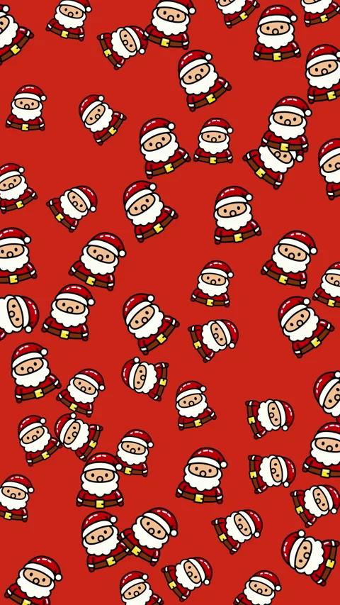 Cute Santa Claus Pattern Background for Christmas Celebrations. Stock Footage 325011571