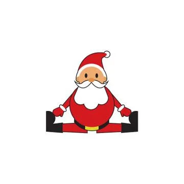 Cute Santa Claus Split Fun Stock Illustration