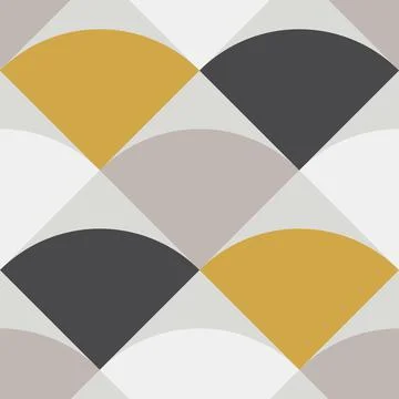 Cute Scandinavian geometric seamless pattern in neutral colors Stock Illustration