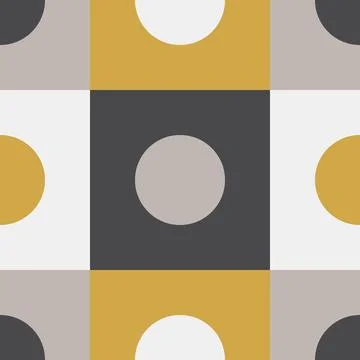 Cute Scandinavian geometric seamless pattern in neutral colors Stock Illustration