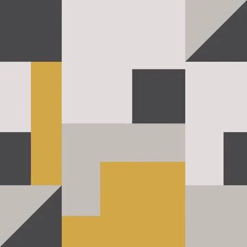 Cute Scandinavian geometric seamless pattern in neutral colors Illustrazione stock