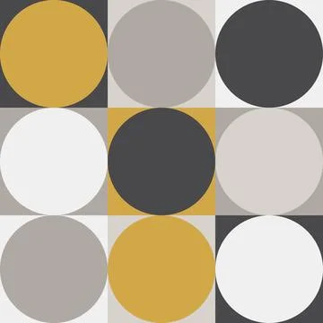 Cute Scandinavian geometric seamless pattern in neutral colors Illustrazione stock