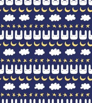 Cute Scandinavian seamless pattern Stock Illustration