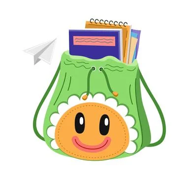 Cute school backpack Stock Illustration