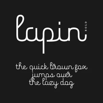 Cute script font in lowercase (bold version) Stock Illustration