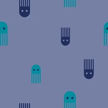 Cute Sea seamless pattern with simple geometric octopuses for kids fabric. .. Illustrazione stock