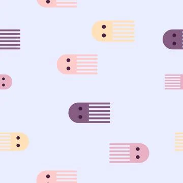 Cute Sea seamless pattern with simple geometric octopuses for kids fabric. .. Illustrazione stock