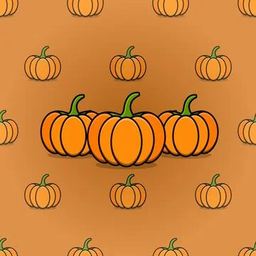 Cute seamless Country Fall patterns for Wallpapers and Wall Design With Pum.. Stock Illustration