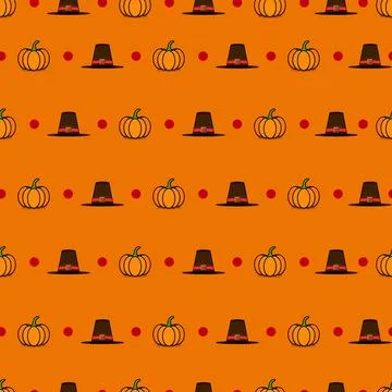 Cute seamless Country Fall patterns for Wallpapers and Wall Design With Pum.. Stock Illustration