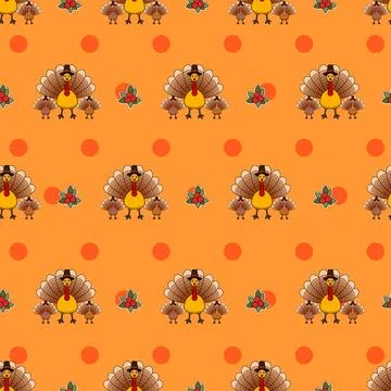 Cute seamless Country Fall patterns for Wallpapers and Wall Design With Thr.. Stock Illustration