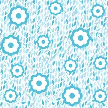 Cute seamless floral pattern background Illustrazione stock