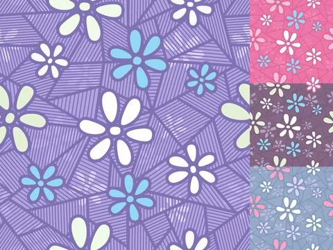 Cute seamless floral pattern Stock Illustration