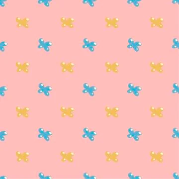 Cute seamless pattern with bows. Simple style vector illustration.  Stock Illustration