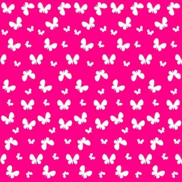 Cute seamless pattern with butterflies Stock Illustration