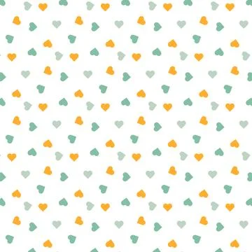 Cute seamless pattern of color hearts Ilustração Stock
