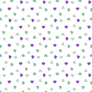 Cute seamless pattern of colorful hearts Stock Illustration