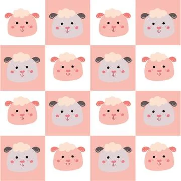 Cute seamless pattern with cute animals for baby clothes 스톡 일러스트