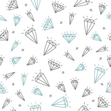Cute seamless pattern with diamonds Stock Illustration