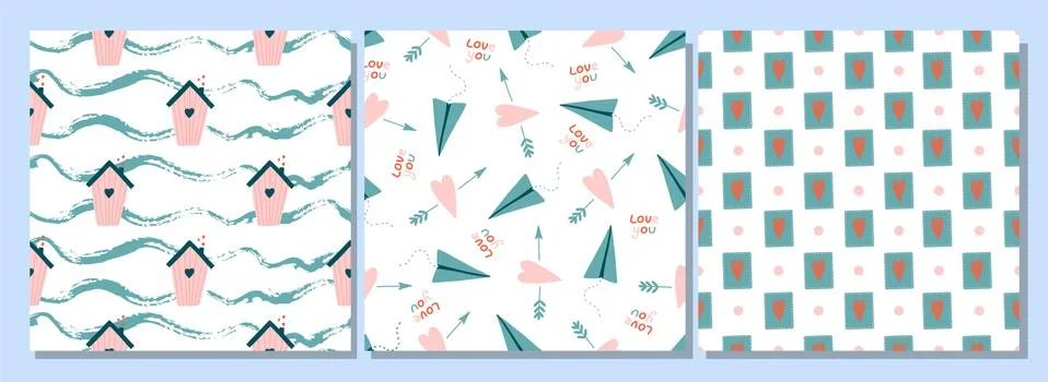 Cute seamless pattern fabric in modern style on white background. Modern vect Illustrazione stock