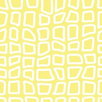 Cute seamless pattern with hand drawn abstract shapes. Trendy vector backgrou Stock Illustration