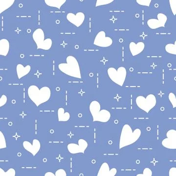 Cute seamless pattern with hearts. Valentine's Stock Illustration