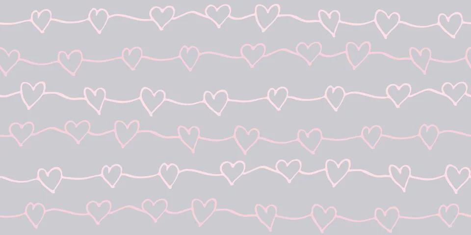 Cute Seamless pattern with hearts. Vector illustration 스톡 일러스트