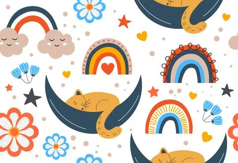 Cute Seamless pattern Illustrazione stock