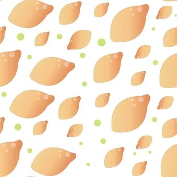 Cute seamless pattern with lemons. Abstract lemon background Stock Illustration