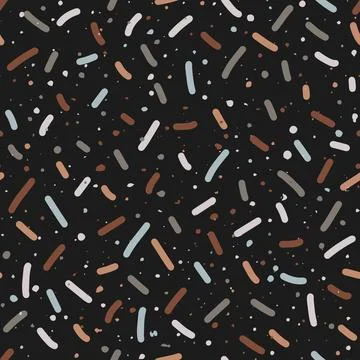 Cute seamless pattern with multicolored confetti or donuts glaze, sprinkles on Stock Illustration