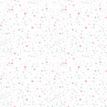 Cute seamless  pattern or texture with colorful polka dots Stock Illustration