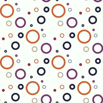 Cute seamless pattern polka dot abstract ornament decorated yellow pink, blac Stock Illustration