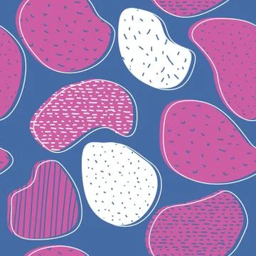 Cute seamless pattern in scandinavian style Stock Illustration