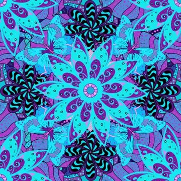Cute seamless pattern with a small flower in a vintage style. Vector illustratio Stock Illustration