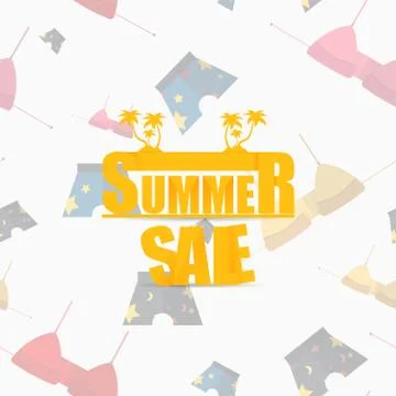 Cute seamless pattern with summer symbols. hand-drawn illustration Stock Illustration