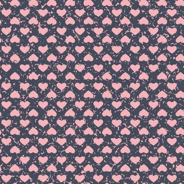 Cute seamless pattern for valentine's day, heart flat shape Stock Illustration