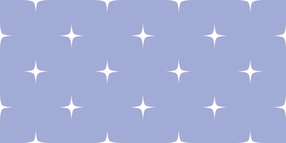 Cute seamless pattern with white stars evenly placed on blue background in po Stock Illustration