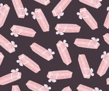 Cute seamless patterns with gift boxes. Stock Illustration