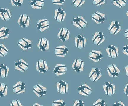 Cute seamless patterns with gift boxes. Stock Illustration