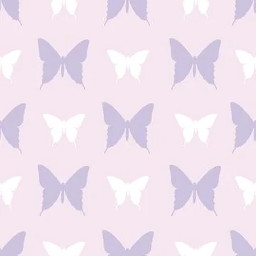 Cute seamless repeat pattern with butterflies Stock Illustration