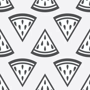 Cute seamless watermelon pattern Stock Illustration